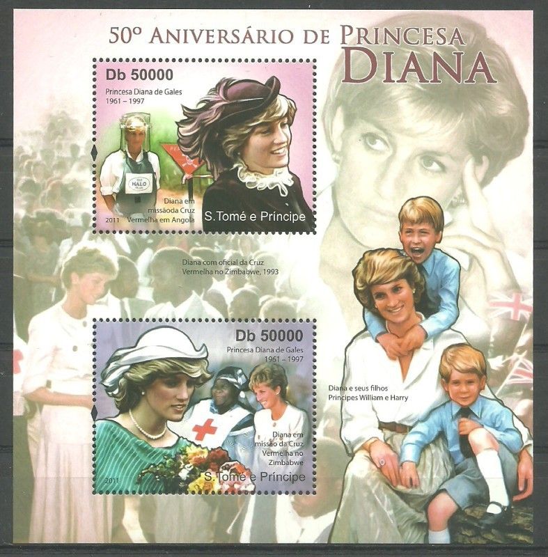 Znaczek Wyspy Św. Tomasza i Książęca 2011 Mi bl 848 Czyste **