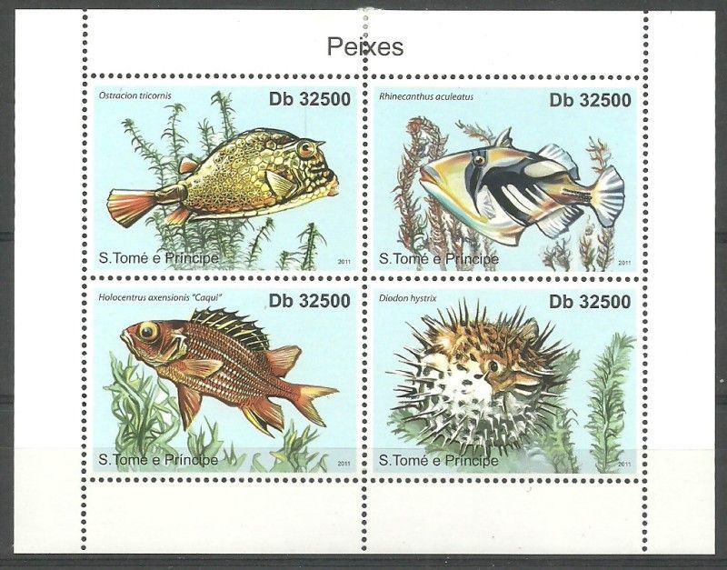 Znaczek Wyspy Św. Tomasza i Książęca 2011 Mi ark 4909-4912 Czyste **