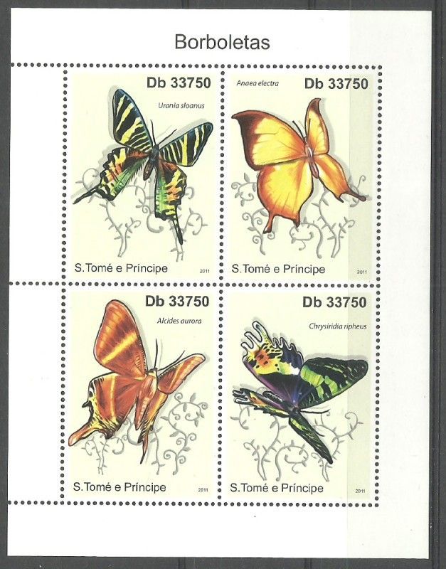 Znaczek Wyspy Św. Tomasza i Książęca 2011 Mi ark 4905-4908 Czyste **