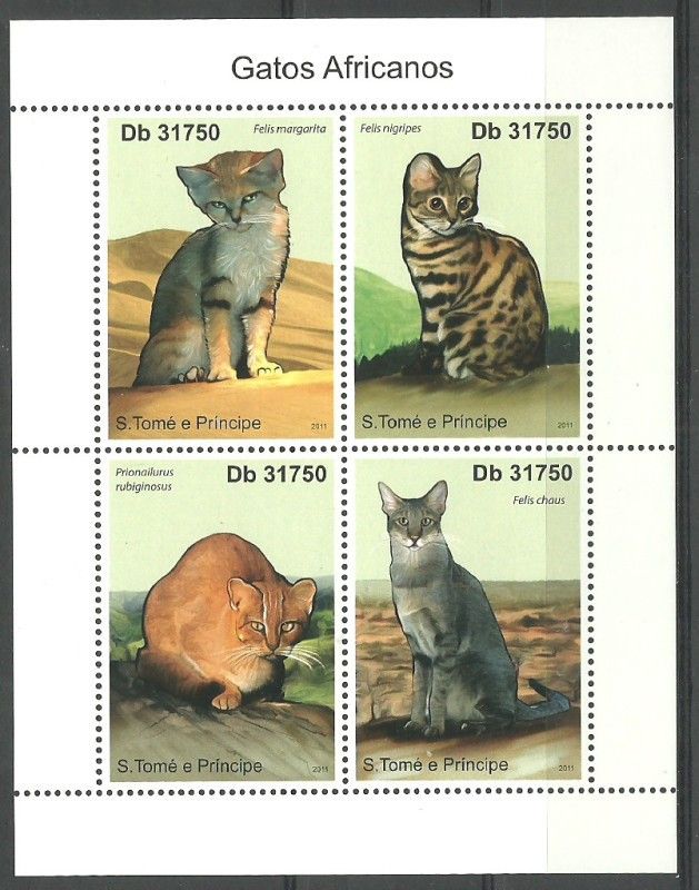 Znaczek Wyspy Św. Tomasza i Książęca 2011 Mi ark 4929-4932 Czyste **