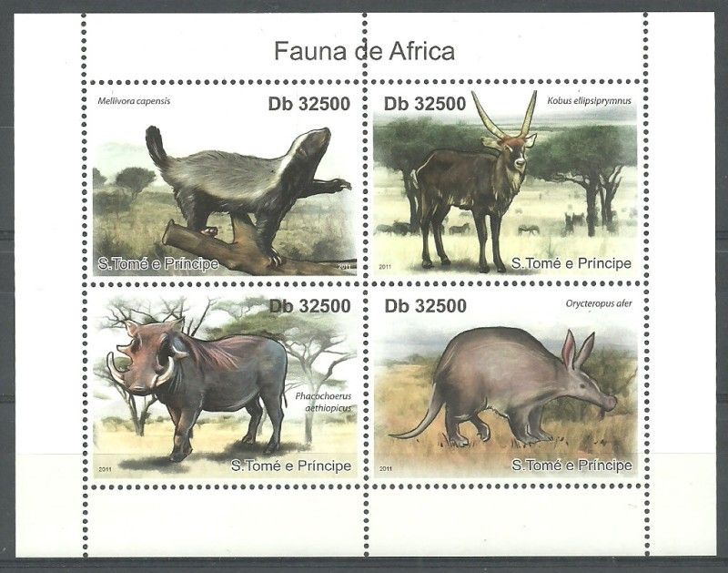 Znaczek Wyspy Św. Tomasza i Książęca 2011 Mi ark 4933-4936 Czyste **