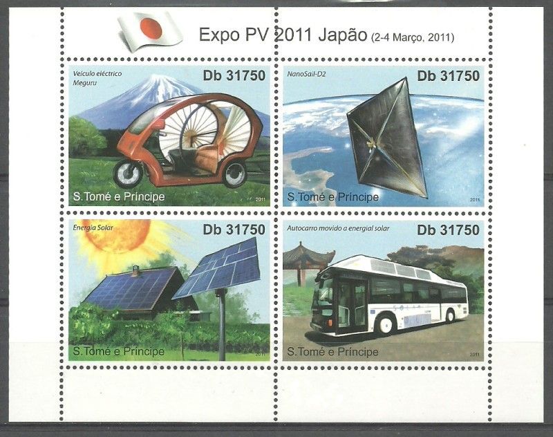 Znaczek Wyspy Św. Tomasza i Książęca 2011 Mi ark 4945-4948 Czyste **