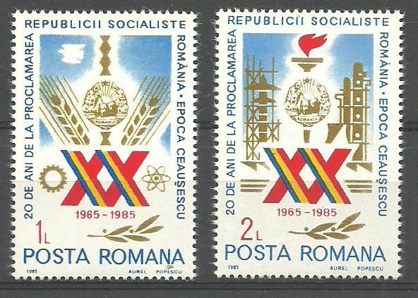 Znaczek Rumunia 1985 Mi 4169-4170 Czyste **