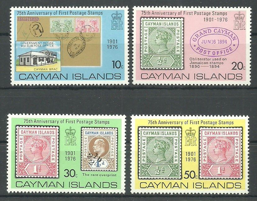 Znaczek Kajmany 1976 Mi 364-367 Czyste **