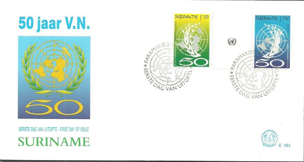 Znaczek Surinam 1995 Mi 1521-1522 FDC