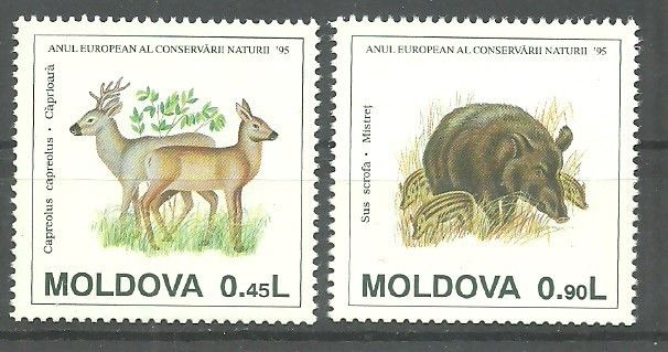 Znaczek Mołdawia 1995 Mi 158+160 Czyste **