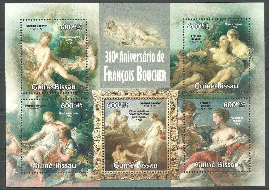 Znaczek Gwinea Bissau 2013 Mi ark 6736-6740 Czyste **