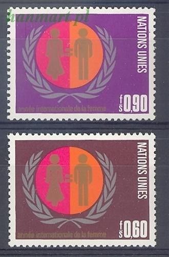 Znaczek Narody Zjednoczone Genewa 1975 Mi 48-49 Czyste **
