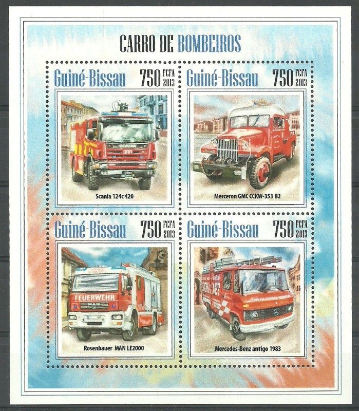Znaczek Gwinea Bissau 2013 Mi ark 6868-6871 Czyste **