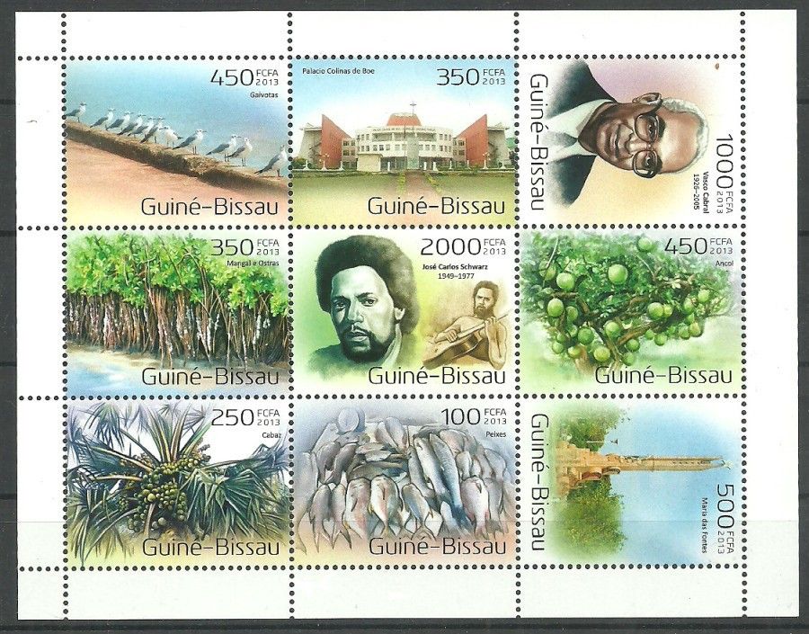 Znaczek Gwinea Bissau 2013 Mi ark 6937-6945 Czyste **
