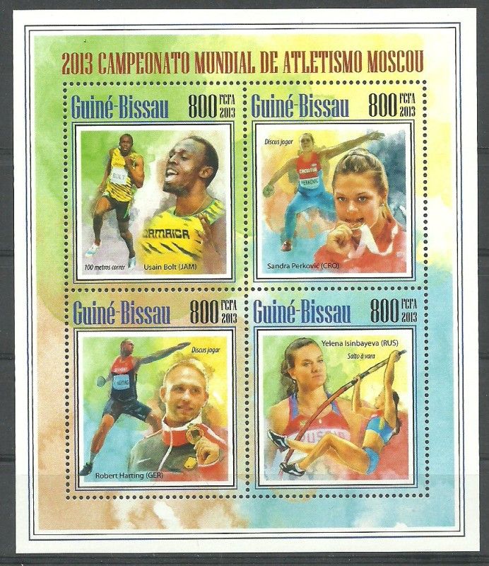 Znaczek Gwinea Bissau 2013 Mi ark 6966-6969 Czyste **