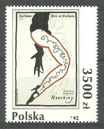 Znaczek Polska 1992 Mi 3408 Fi 3260 Czyste **