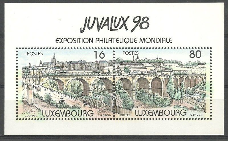 Znaczek Luksemburg 1998 Mi bl 17 Czyste **