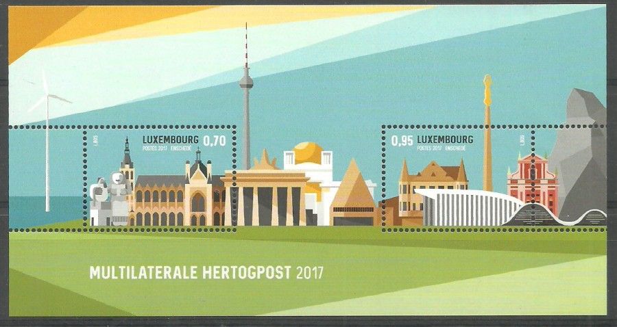 Znaczek Luksemburg 2017 Mi bl 38 Czyste **
