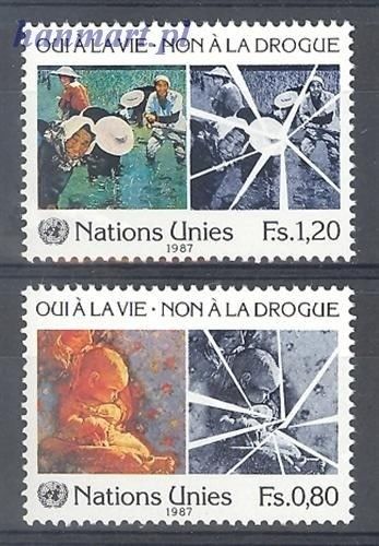 Znaczek Narody Zjednoczone Genewa 1987 Mi 156-157 Czyste **