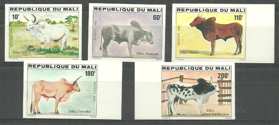 Znaczek Mali 1982 Mi 929-933B Czyste **