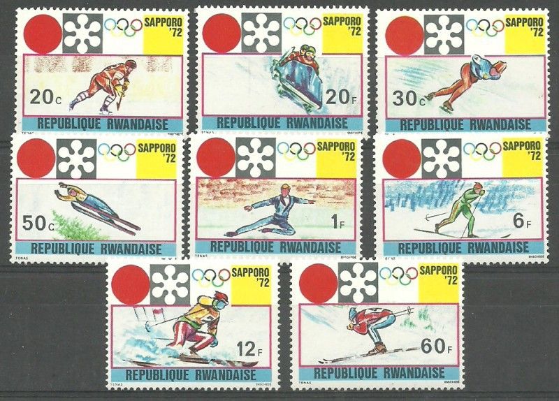Znaczek Rwanda 1972 Mi 479-486 Czyste **
