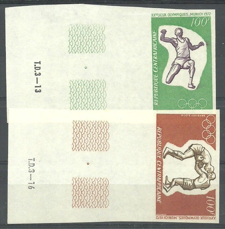 Znaczek Republika Środkowoafrykańska 1972 Mi 265-266B Czyste **