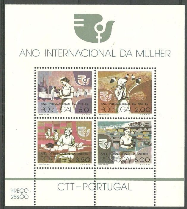 Znaczek Portugalia 1975 Mi bl 16 Czyste **
