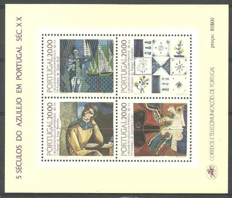 Znaczek Portugalia 1985 Mi bl 49 Czyste **