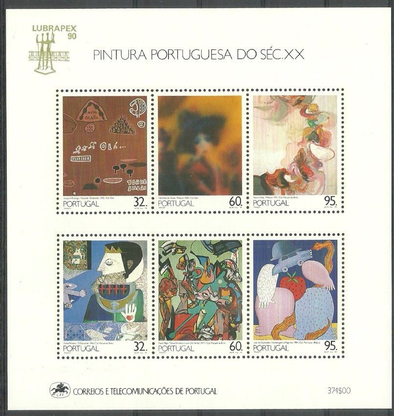 Znaczek Portugalia 1990 Mi bl 74 Czyste **