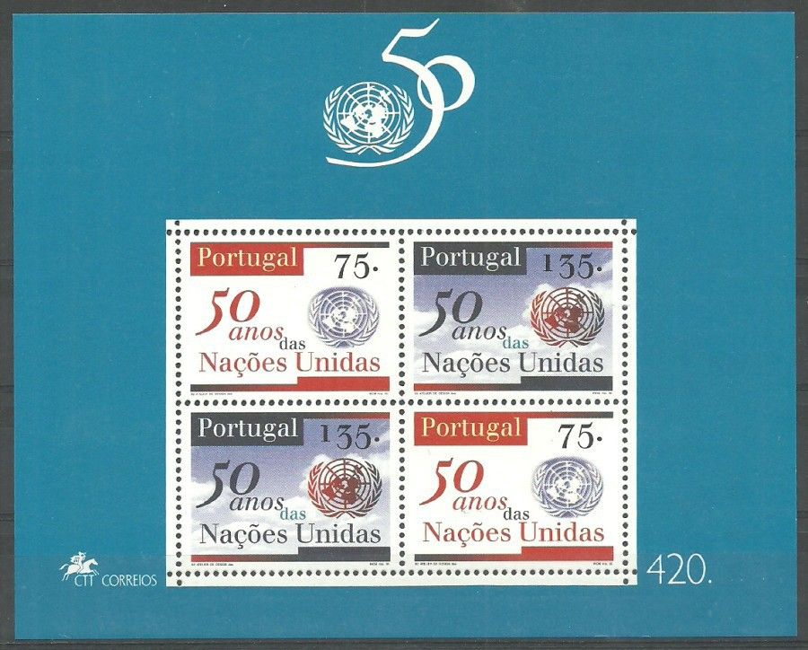 Znaczek Portugalia 1995 Mi bl 107 Czyste **
