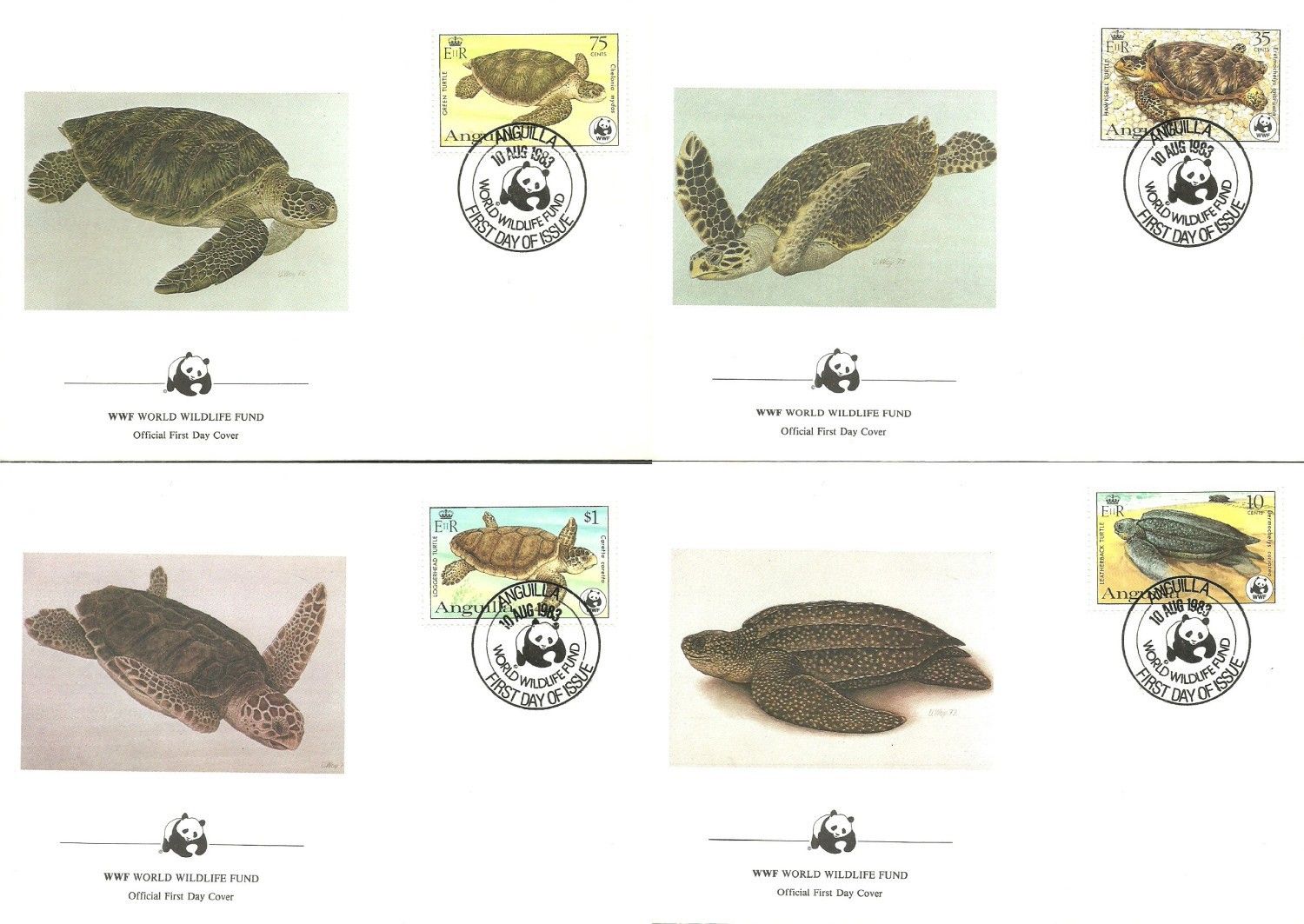 Znaczek Anguilla 1983 Mi 541-544 FDC