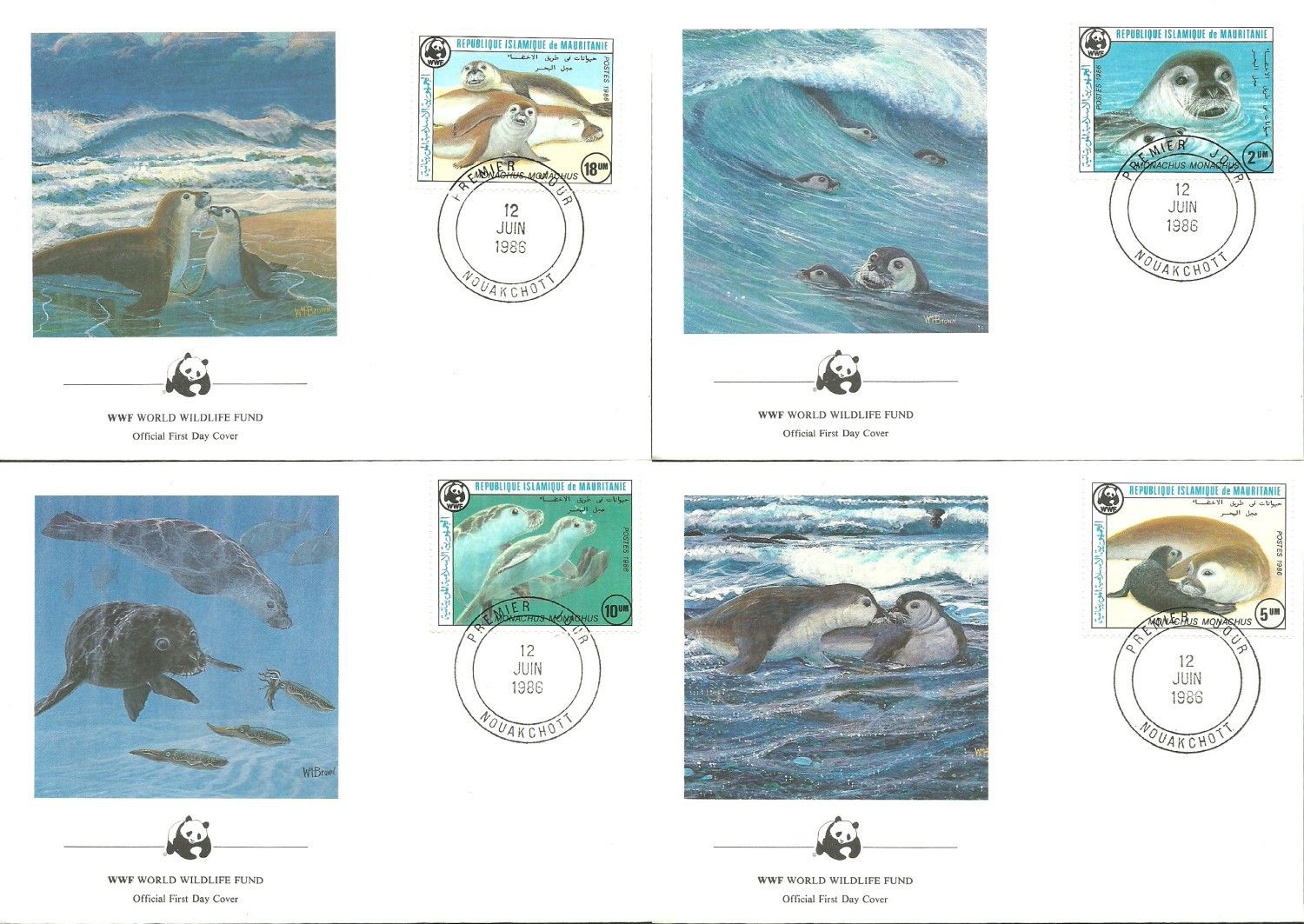 Znaczek Mauretania 1986 Mi 871-874 FDC
