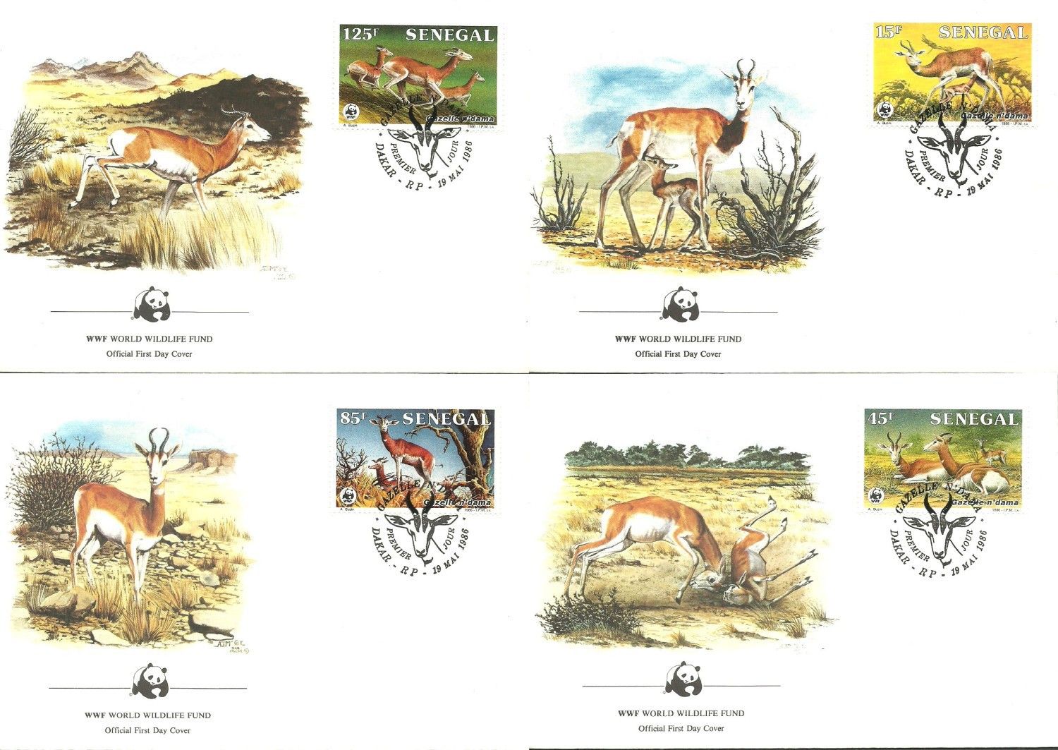 Znaczek Senegal 1986 Mi 875-878 FDC