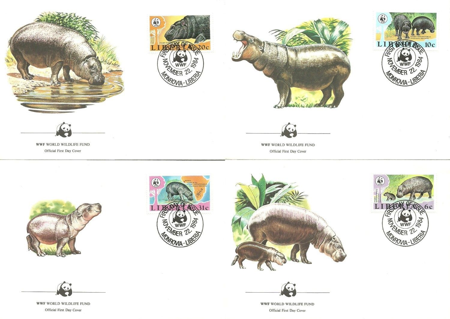 Znaczek Liberia 1984 Mi 1315-1318 FDC