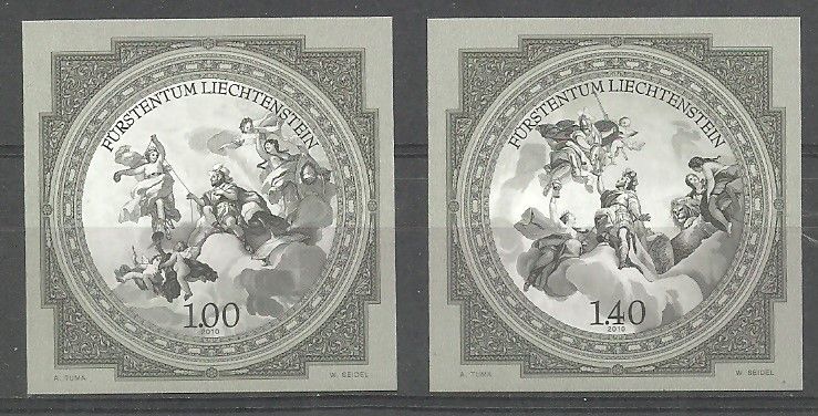 Znaczek Liechtenstein 2010 Mi 1555-1556ND Czyste **