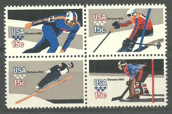 Znaczek USA 1980 Mi 1411-1414A Czyste **