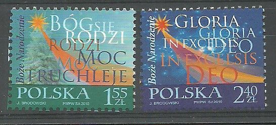 Znaczek Polska 2010 Mi 4502-4503 Fi 4352-4353 Czyste **