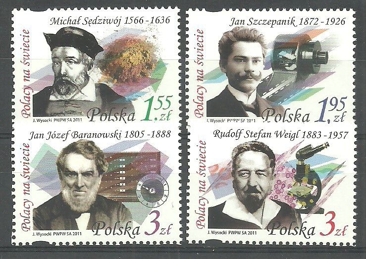 Znaczek Polska 2011 Mi 4529-4532 Fi 4379-4382 Czyste **