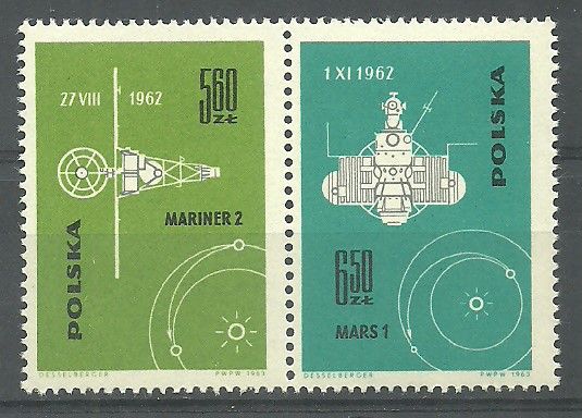 Znaczek Polska 1963 Mi 1445-1446 Fi 1297-1298 Czyste **