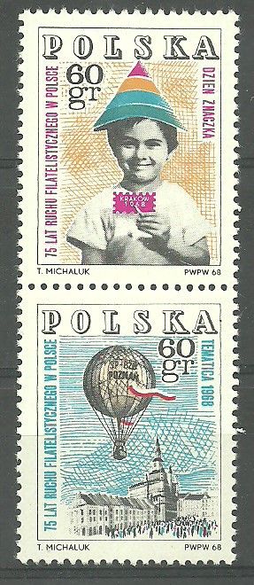 Znaczek Polska 1968 Mi 1852-1853 Fi 1705-1706 Czyste **