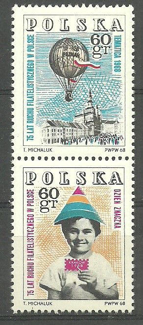 Znaczek Polska 1968 Mi 1852-1853 Fi 1705-1706 Czyste **