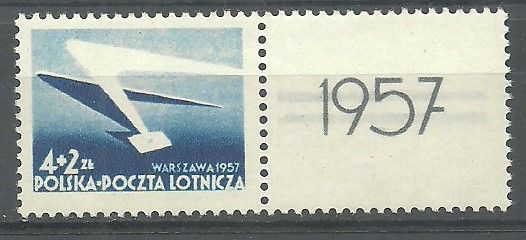 Znaczek Polska 1957 Mi zf 1004 Fi zf 859 Czyste **