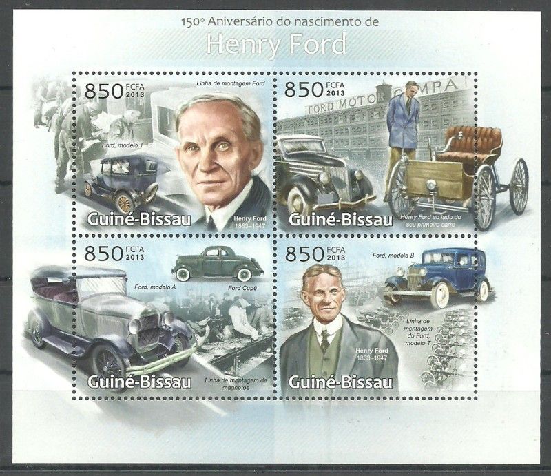 Znaczek Gwinea Bissau 2013 Mi ark 6457-6460 Czyste **