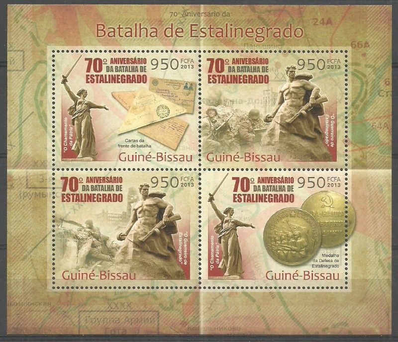 Znaczek Gwinea Bissau 2013 Mi ark 6502-6505 Czyste **