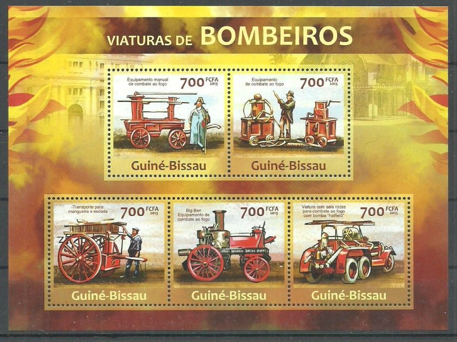 Znaczek Gwinea Bissau 2013 Mi ark 6620-6624 Czyste **