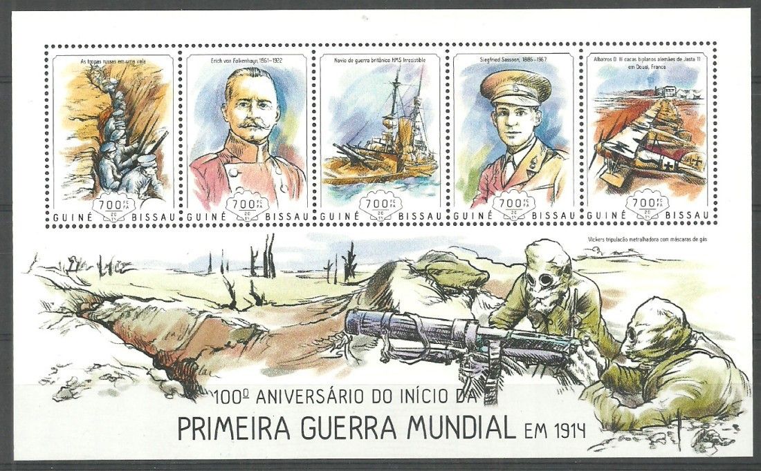 Znaczek Gwinea Bissau 2014 Mi ark 7095-7099 Czyste **