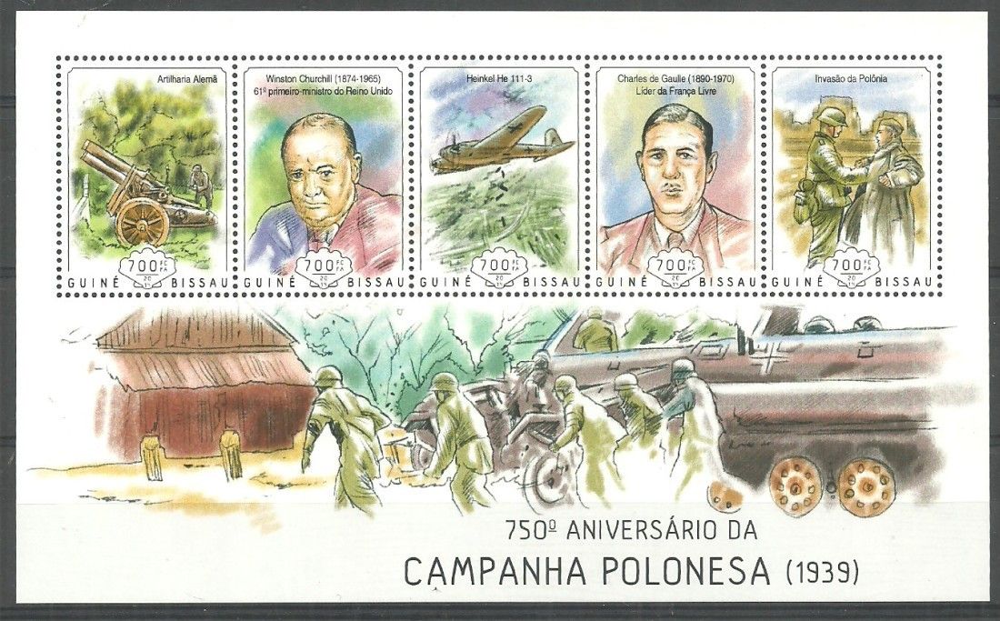Znaczek Gwinea Bissau 2014 Mi ark 7179-7183 Czyste **