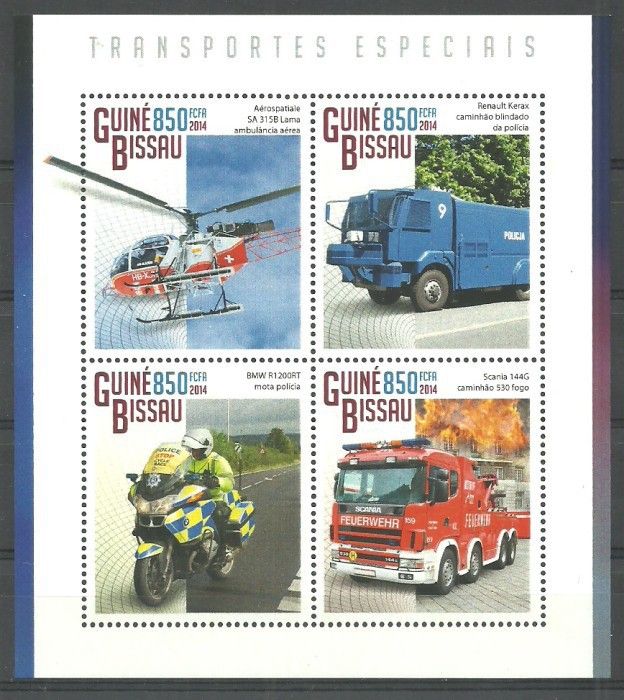 Znaczek Gwinea Bissau 2014 Mi ark 7505-7508 Czyste **