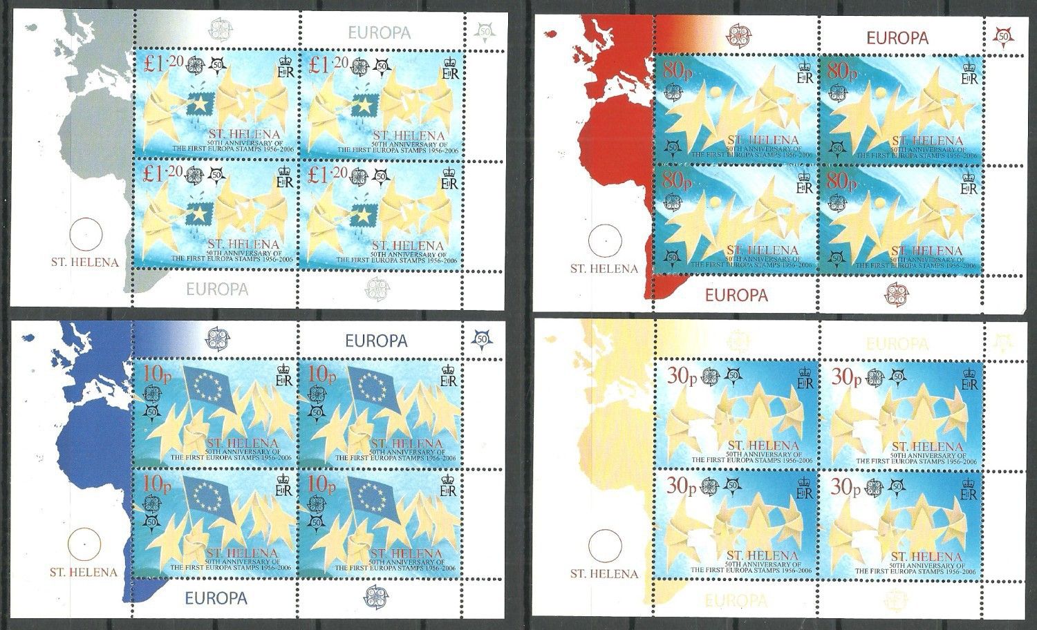 Znaczek Wyspa św. Heleny 2006 Mi ark 961-964 Czyste **