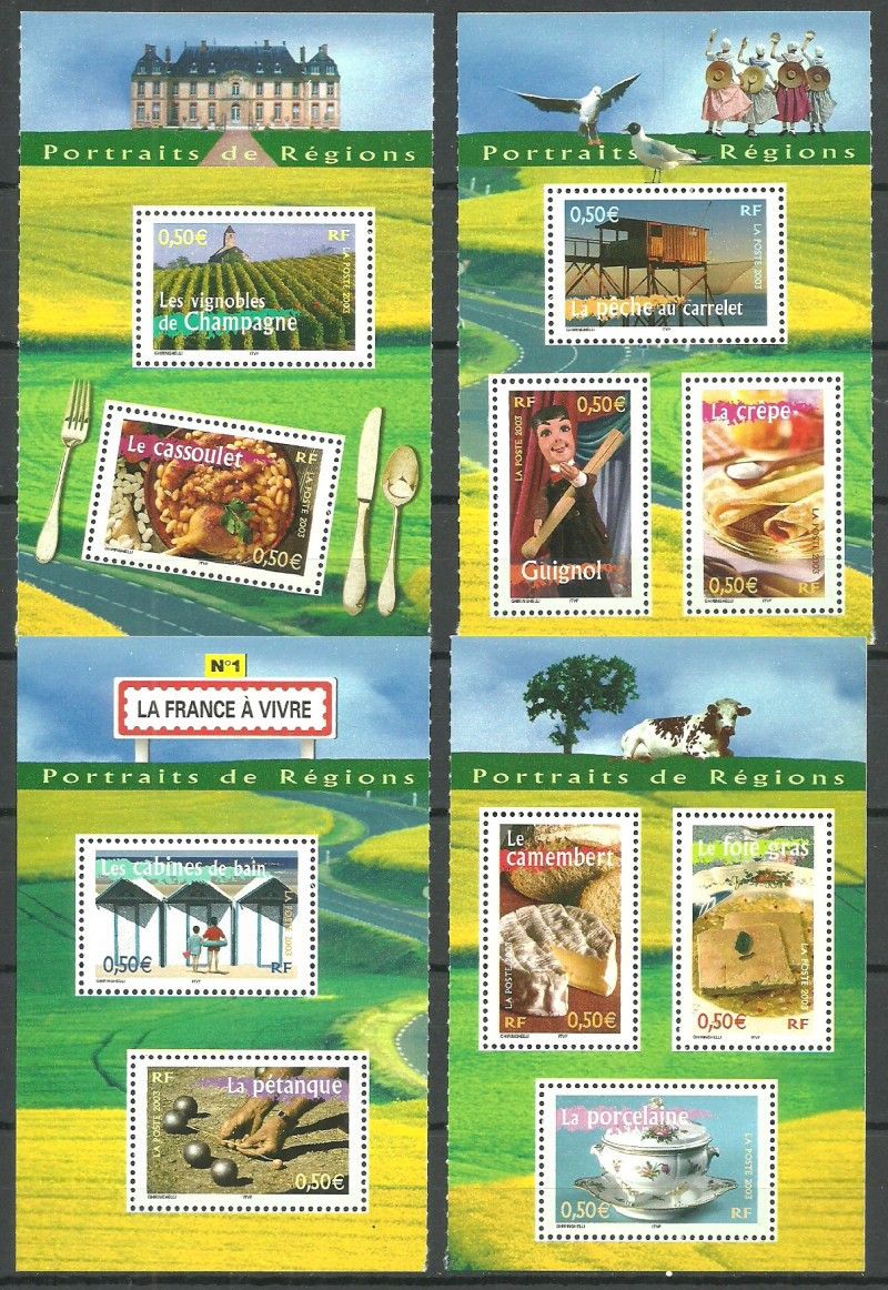 Znaczek Francja 2003 Mi 3698-3707 Czyste **