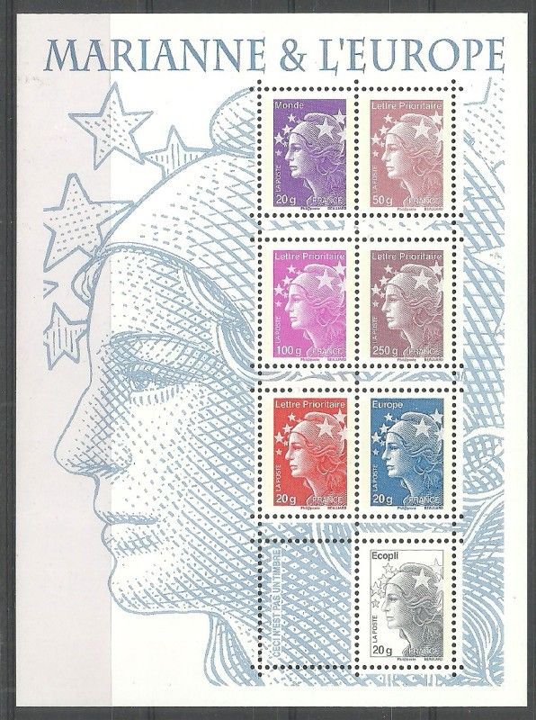 Znaczek Francja 2011 Mi ark 5139-5145IAyv Czyste **