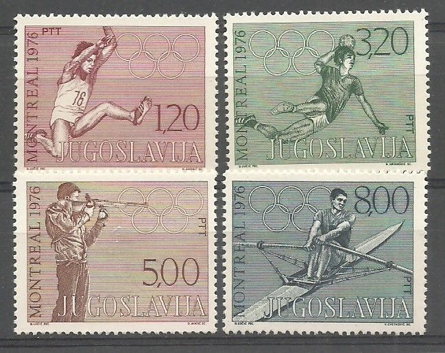 Znaczek Jugosławia 1976 Mi 1656-1659 Czyste **