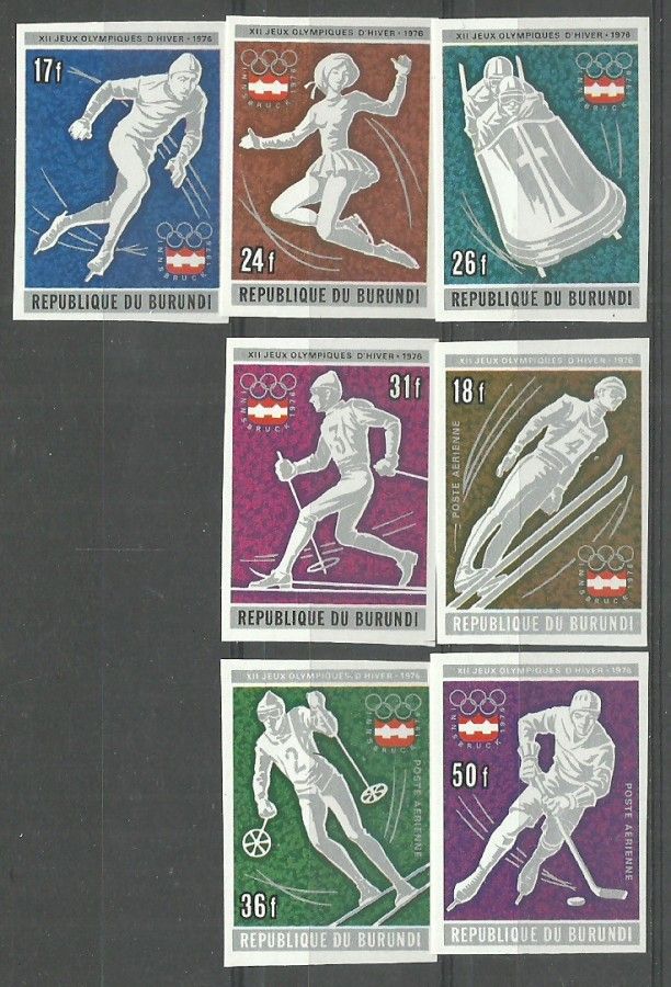 Znaczek Burundi 1976 Mi 1249-1255B Czyste **