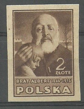 Znaczek Polska 1947 Mi 456B Fi 421A Czyste **